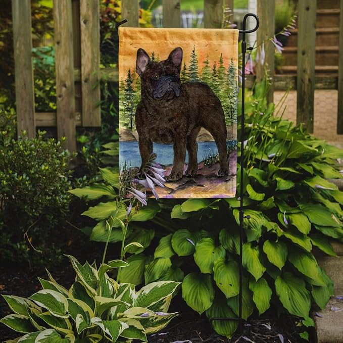 Caroline's Treasures SS8597GF French Bulldog Garden Flag Mailbox Flag Decorative Yard Flag Banner Outside Patio Artwork Yard Flower Beds, Garden Size, Multicolor