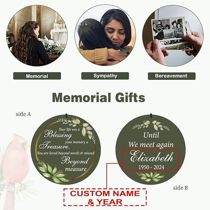 ASTARIN Memorial 36" Wind Chimes, Personalized Name Sympathy Wind Chime, in Memory of Loss Mom Loved One, Deep Tone Bereavement Windchimes for Outdoors Outside Clearance(Produced in Texas)