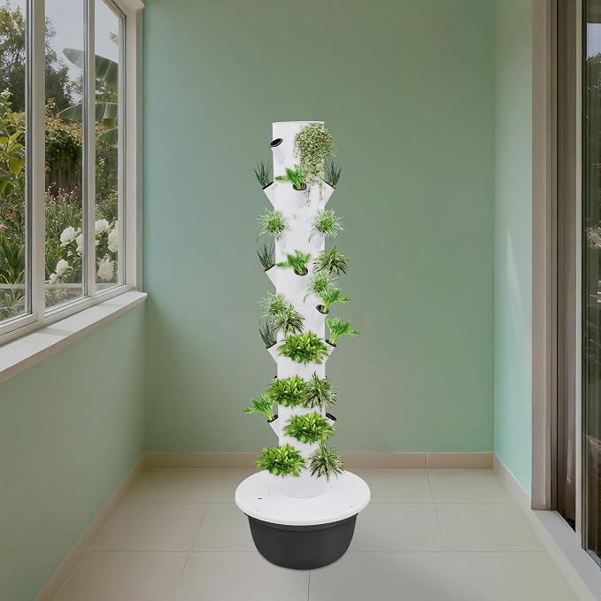 36 Pods Hydroponics Growing System kit, 9-Layer Vertical Hydroponic Tower with Pump & Timer Indoor Gardening System for Vegetables Fruits Herb