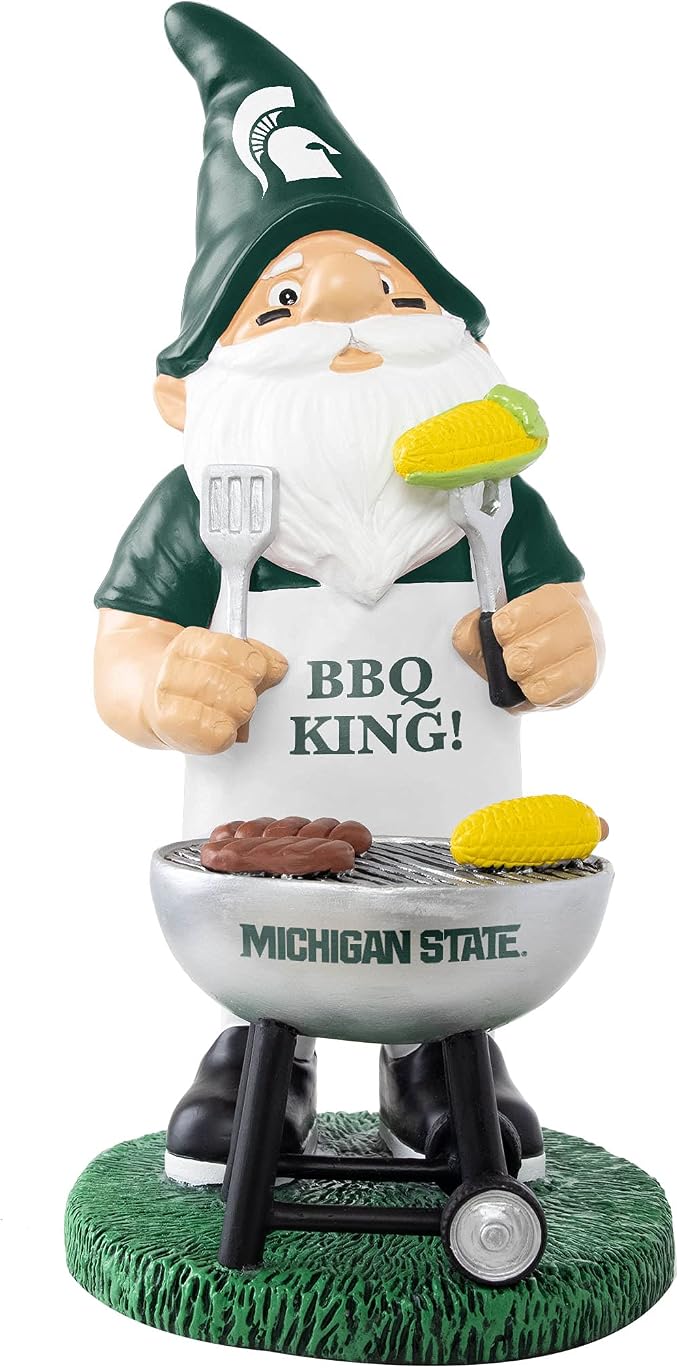 FOCO NCAA Unisex-Adult NCAA College Team Logo Grill Garden Statue Outdoor Gnome 10"