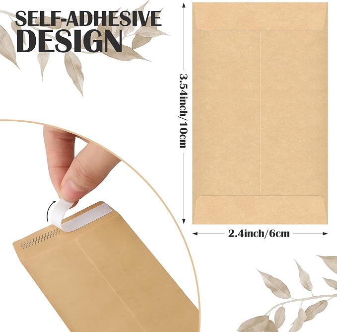 Fumete 120 Pack Memorial Seed Packets Bulk Memorial Day Coin Envelopes Kraft Small Celebration of Life Funeral Favors for Guests Veterans Day Sentimental Funeral Service Gift, 3.9 x 2.4 Inch