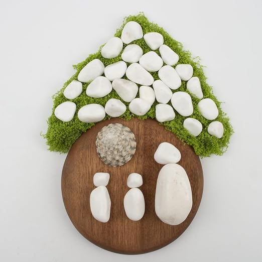 20 lbs White Polished Garden Stones, 0.5-1 Inch Decorative Rocks for Landscaping, Pathways, Yard Borders, Pots, Aquarium Decoration, and DIY Craft Projects (Pure White, Weight: 20 LB)