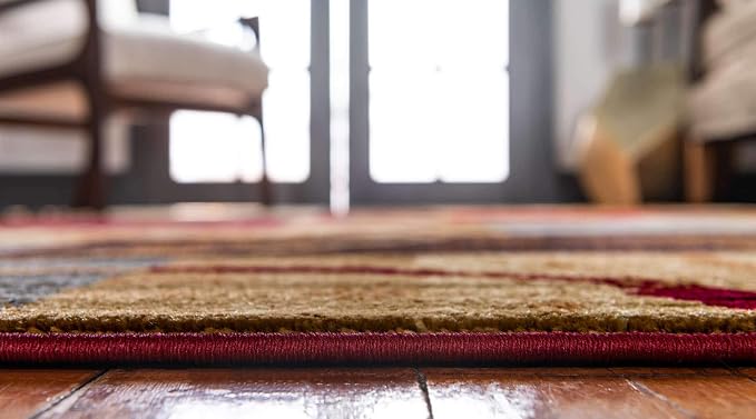 Unique Loom Barista Collection Area Rug - Kouillou (4' 1" Square, Multi/ Brown)