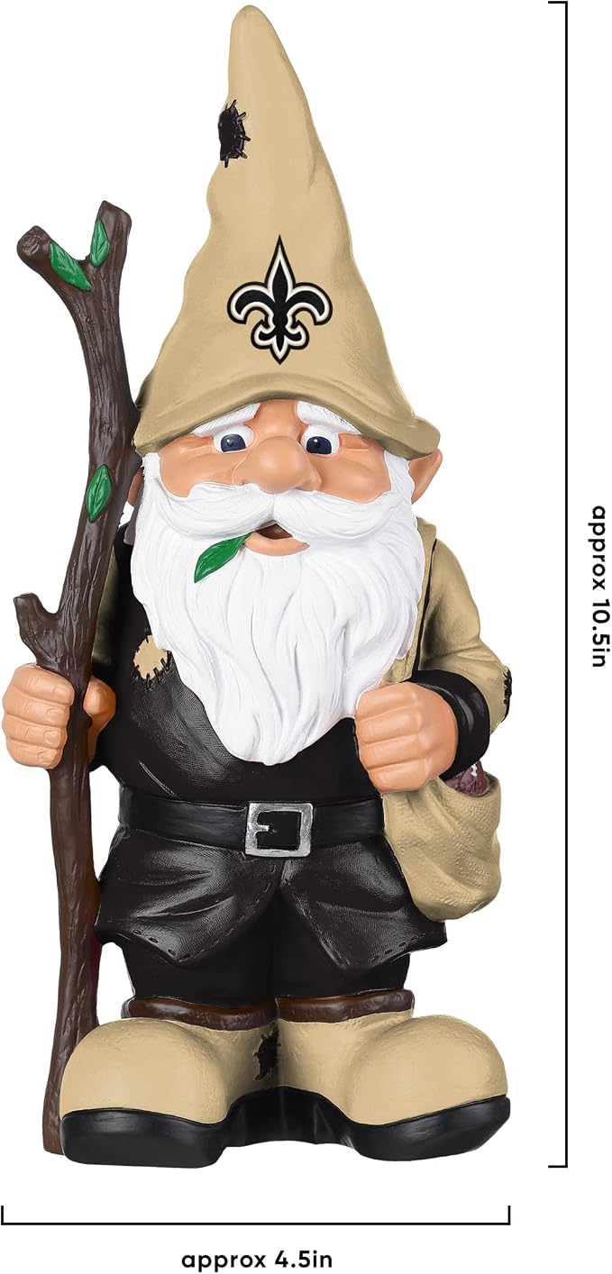 FOCO NFL Team Logo Holding Stick Garden Statue Outdoor Gnome