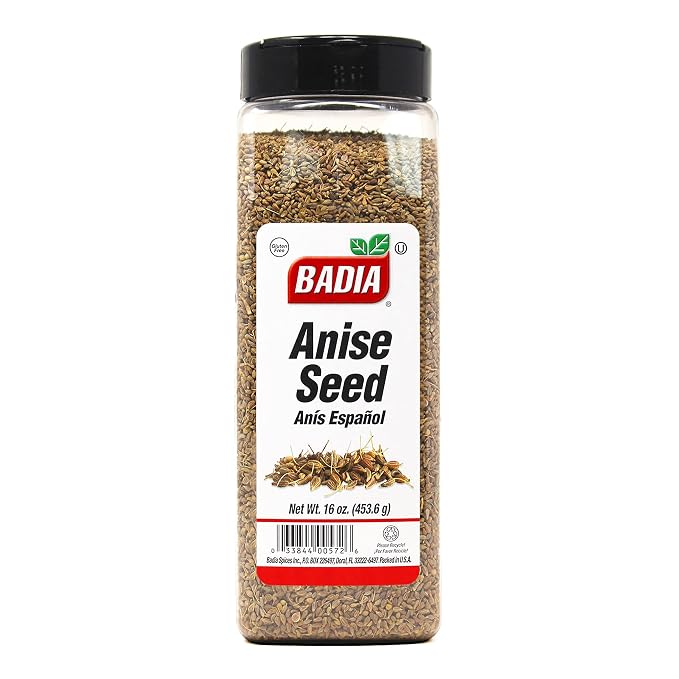 Badia Anise Seed, Whole Anise Seeds, 16 oz - Premium Spice for Cooking & Baking, Sweet Licorice Flavor