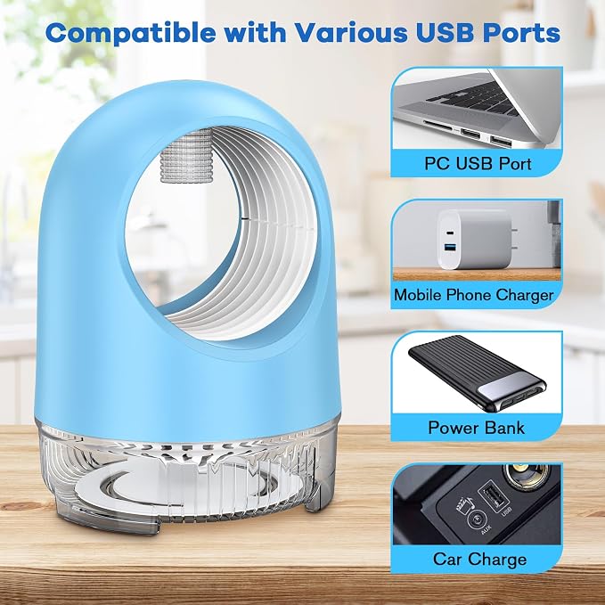Indoor Fan-Powered Fruit Fly Trap – Electric Bug Catcher for Home, Effective Against Fruit Flies, Gnats, Mosquitoes & Moths