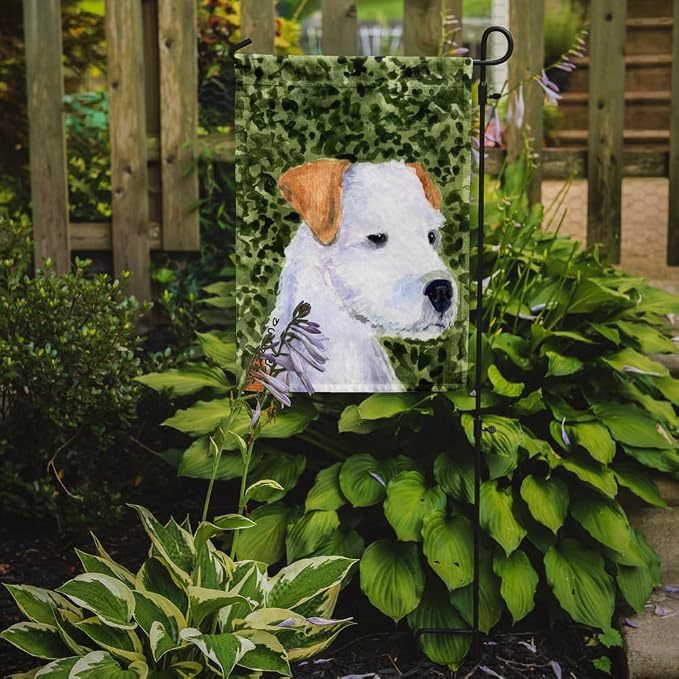 Caroline's Treasures SS8728GF Jack Russell Terrier Garden Flag Mailbox Flag Decorative Yard Flag Banner Outside Patio Artwork Yard Flower Beds, Garden Size, Multicolor