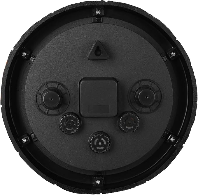 JoFomp 13 Inch Resin Faux-Stone Outdoor Clocks Waterproof with Thermometer and Hygrometer Combo, Large Outdoor Clocks for Patio, Outdoor Wall Clocks Battery Operated, Outside Clock for Pool/Home