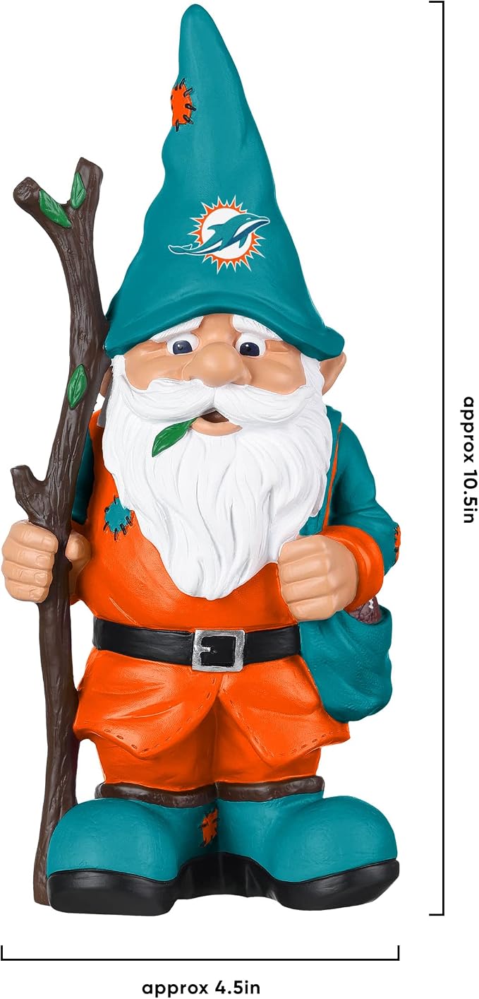FOCO NFL Team Logo Holding Stick Garden Statue Outdoor Gnome