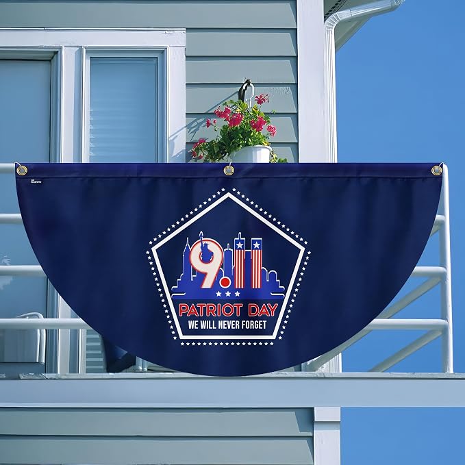 FLAGWIX American 9/11 Flag Patriot Day - Non-Pleated American Bunting Flags Outdoor 3x6 ft (Pack 1) - 911 Flag Patriotic Decorations, Outside Decorations for Yard, Patriotic Flags for Garden Decor