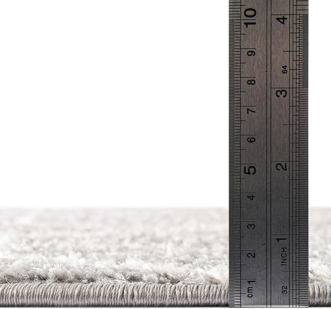 Unique Loom Trellis Frieze Collection Area Rug - Geometric (6' 1" x 9', Light Gray/ Ivory)
