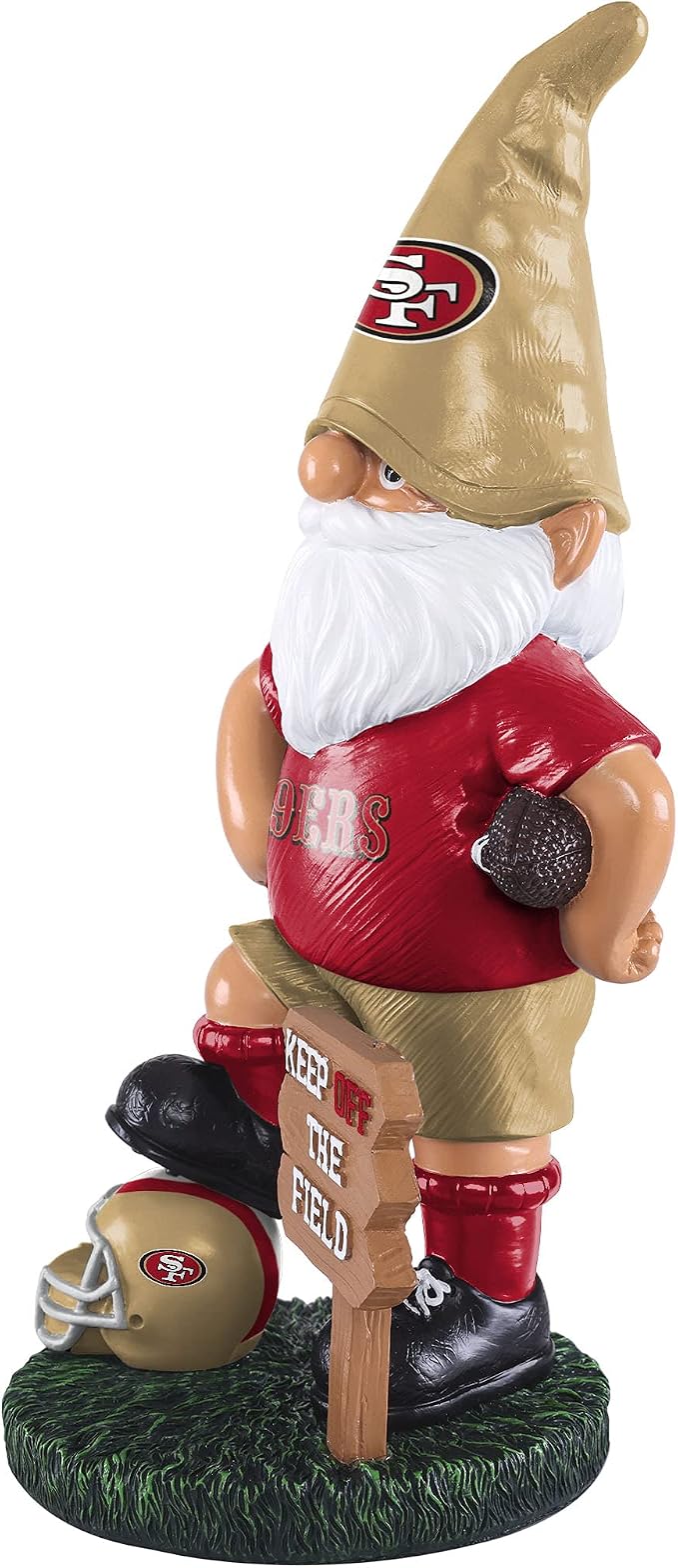 FOCO NFL Unisex-Adult NFL Team Logo Keep Off The Field Garden Statue Outdoor Gnome 8"
