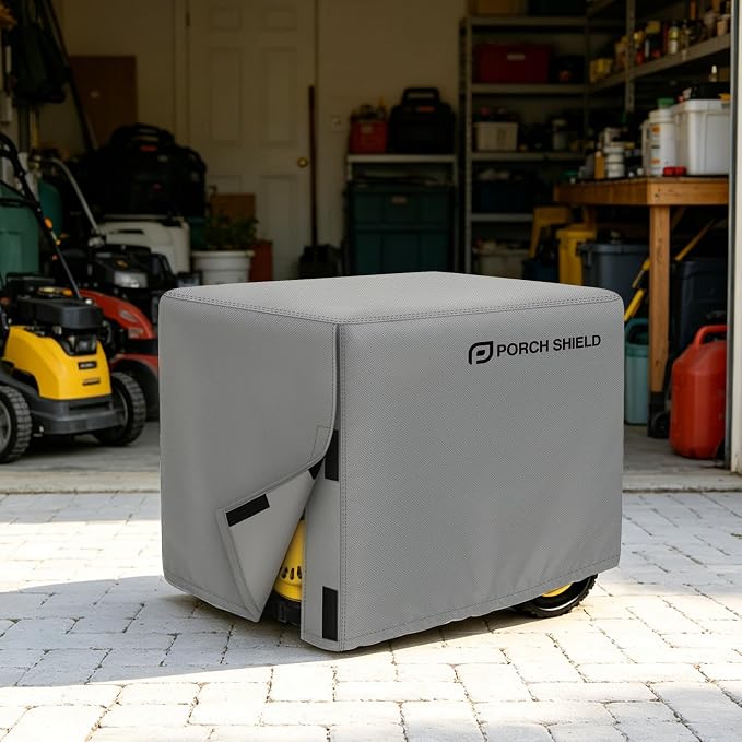 Porch Shield Waterproof Universal Generator Cover 32 x 24 x 24 inch - for Most Generators 5000-10000 Watt, Gray