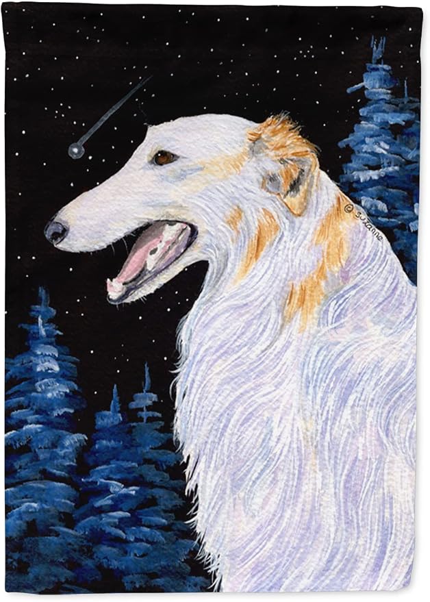 Caroline's Treasures SS8626GF Borzoi Garden Flag Mailbox Flag Decorative Yard Flag Banner Outside Patio Artwork Yard Flower Beds, Garden Size, Multicolor