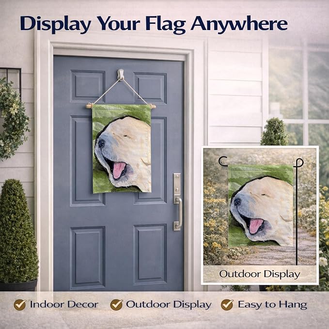 Caroline's Treasures SS8717GF Golden Retriever Garden Flag Mailbox Flag Decorative Yard Flag Banner Outside Patio Artwork Yard Flower Beds, Garden Size, Multicolor