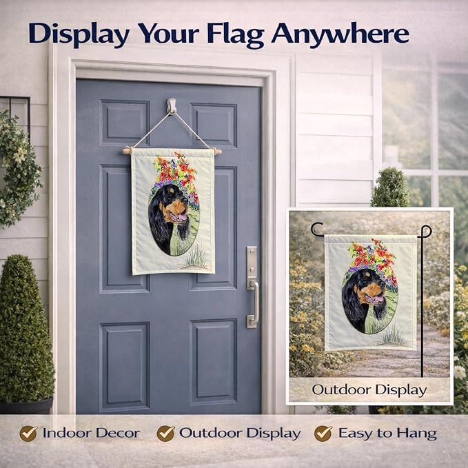 Caroline's Treasures SS8056GF Gordon Setter Garden Flag Mailbox Flag Decorative Yard Flag Banner Outside Patio Artwork Yard Flower Beds, Garden Size, Multicolor