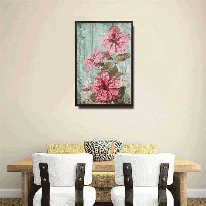 Metal Sign Tin Sign Vintage Vintage Impatiens Tin Sign for Rustic Wall Art Shabby Chic Gardens and Distressed Wood Panels Bar Signs for Home Decor for Restaurant 8×12 Inches with Metal Frame