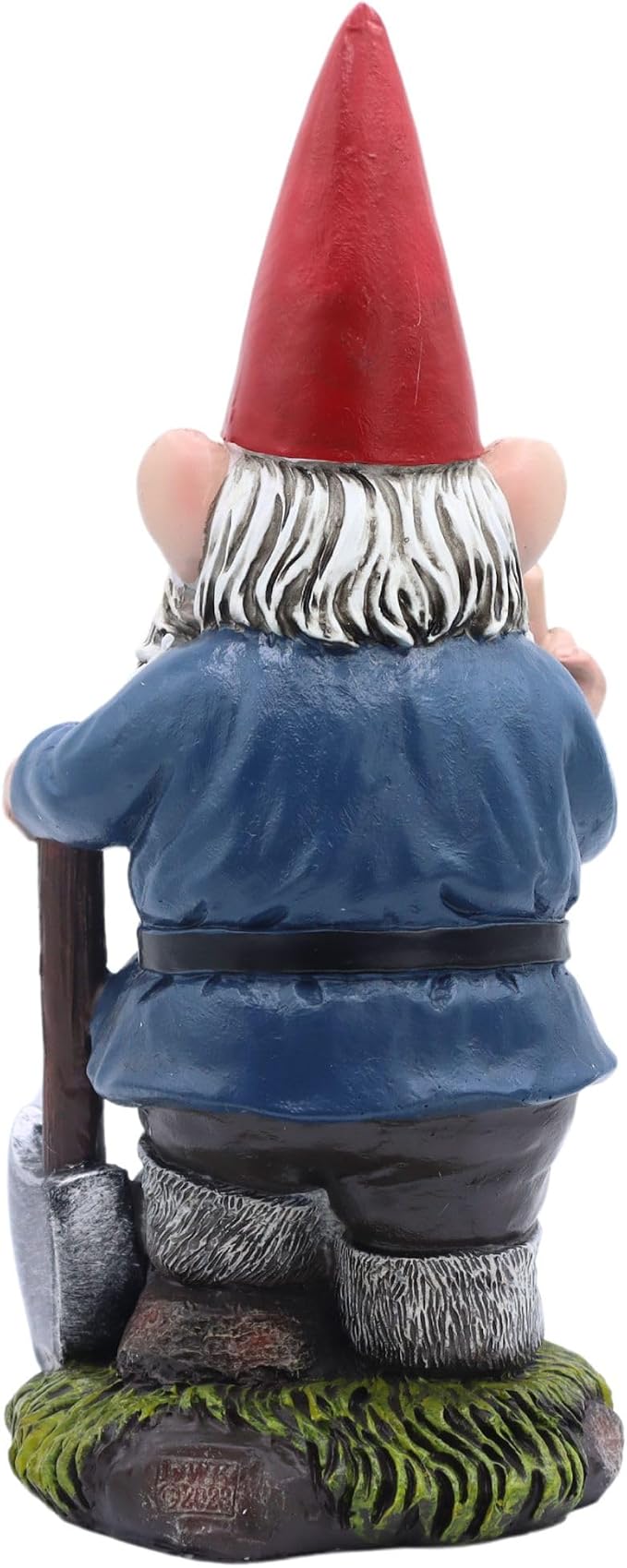 Candy Creations On Cloud 9 Angry Garden Gnome with a Shovel Holding Up Middle Finger, Outdoor Decor, Funny Statue