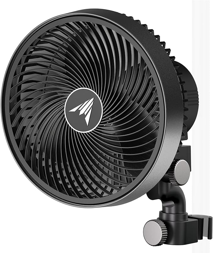 AC Infinity CLOUDRAY S9 Grow Tent Clip Fan 9”. | Redesigned Long-Life EC Motor, 10 Dynamic Wind Speeds, 10-Level Oscillation, IP-54 Weatherproof for Hydroponics, Cooling