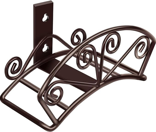 TomCare Garden Hose Holder Heavy Duty Water Hose Holder Holds 150 FT Hoses Solid Metal Hoses Hanger Wall Mount Decorative Durable Garden Hoses Storage Hose Reel Hose Organizer for Outside Yard, Bronze