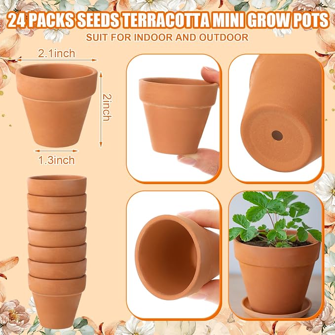 Reallnaive Little Pumpkin Baby Shower Party Decorations Set Include 24 Mini Terracotta Pots Seed Packets 24 Self Adhesive Envelopes Pumpkin Shape Tags Gifts for Fall Autumn Thanksgiving Baby Shower