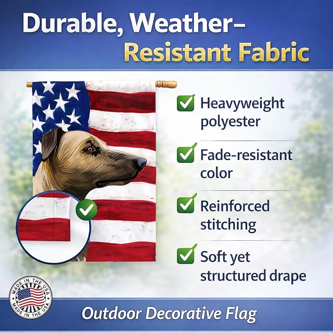 Caroline's Treasures CK6609CHF Magyar agar American Flag House Flag Large Porch Sleeve Pole Decorative Outside Yard Banner Artwork Wall Hanging, Polyester, House Size, Multicolor