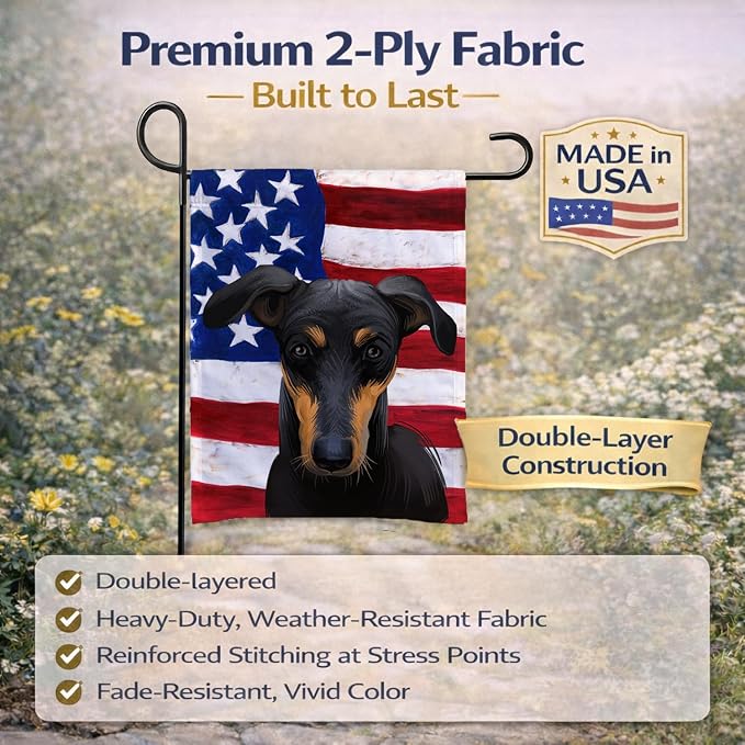 Caroline's Treasures CK6585GF Kanni American Flag Garden Flag Mailbox Flag Decorative Yard Flag Banner Outside Patio Artwork Yard Flower Beds, Garden Size, Multicolor