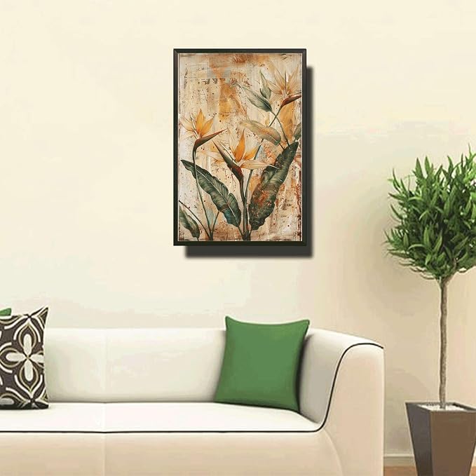 Metal Sign Tin Sign Vintage Rustic Elegance Bird of Paradise Tin Sign for Vintage Wall Decor Shabby Chic Interiors and Corrosi Inspirational Wall Art for Club 6×8 Inches with Metal Frame
