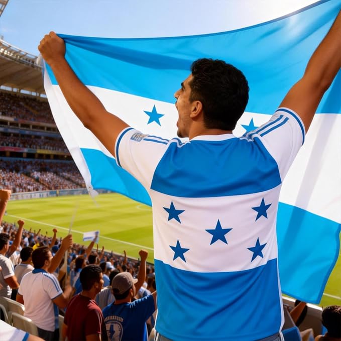 AhfuLife Honduras Flag 3x5 Ft, 2 Pcs Large Honduras Flags for Outside - Double Side with Brass Eyelets for Olympic Party Decorations Bar Garden Street Decoration Indoor Outdoor