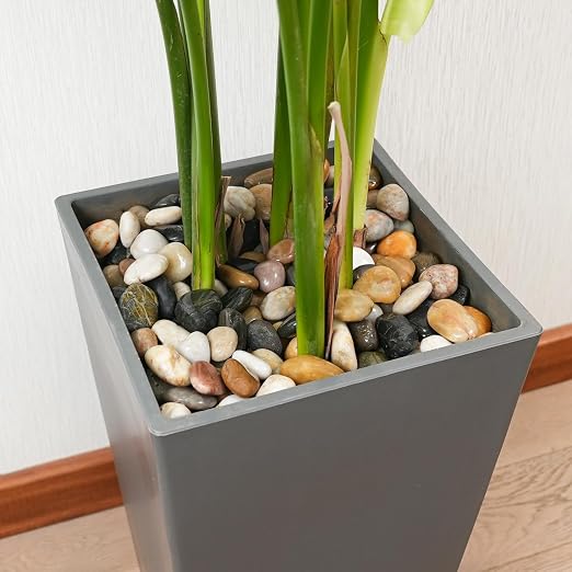 StoneCreek 120 LBS River Rocks(10 x 12 LBS Bags), Large Size, Decorative Garden Stones for Plant Landscaping, Polished Gravel Filler Pebbles for Home Decoration, Vases, Succulents(Mixed Pebbles)
