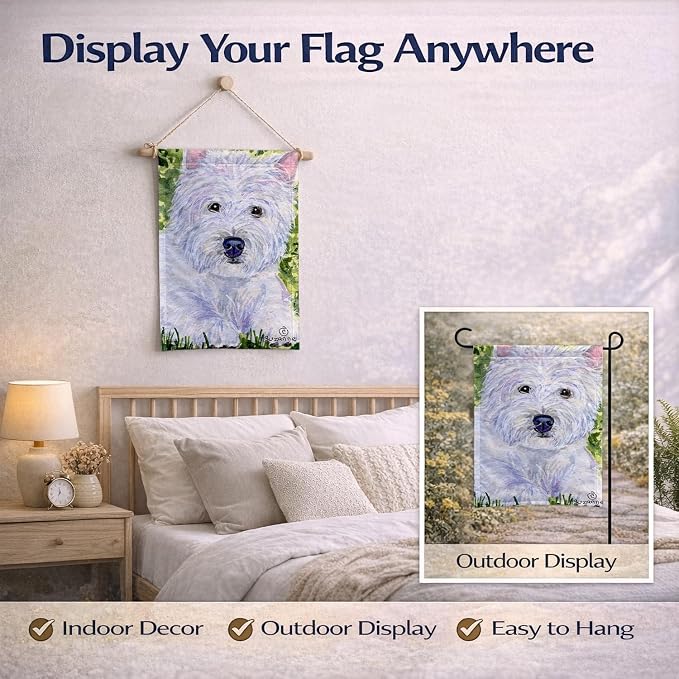 Caroline's Treasures SS8835GF Westie Garden Flag Mailbox Flag Decorative Yard Flag Banner Outside Patio Artwork Yard Flower Beds, Garden Size, Multicolor