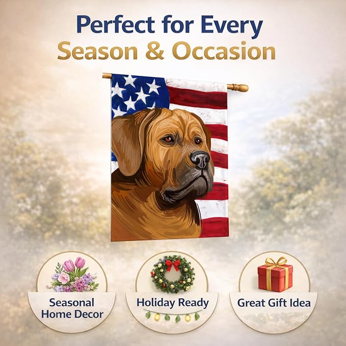 Caroline's Treasures CK6741CHF Tosa American Flag House Flag Large Porch Sleeve Pole Decorative Outside Yard Banner Artwork Wall Hanging, Polyester, House Size, Multicolor