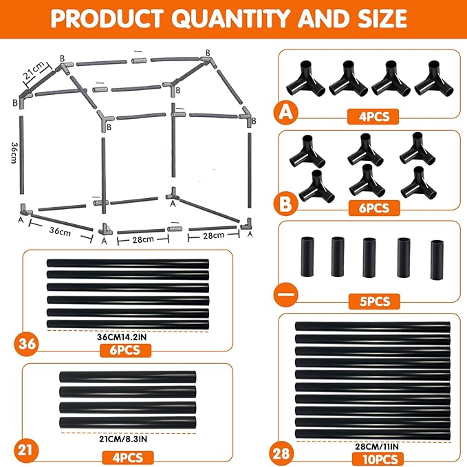 Mushroom Grow Tent Still Air Box for Mycology Mushroom Grow Bags, Clean Air Workstation with Blue White Growing Light, 2 Spray Bottle, Waterproof Mat for Grow Bags, Growers, Home Scientists