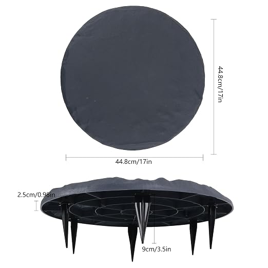 4Pcs Large Stepping Stones Outdoor Garden Walkway, Durable Plastic Pavers for Patio, Pathway, and Landscaping, Weatherproof Stepping Stones with Ground Stakes for Easy Installation