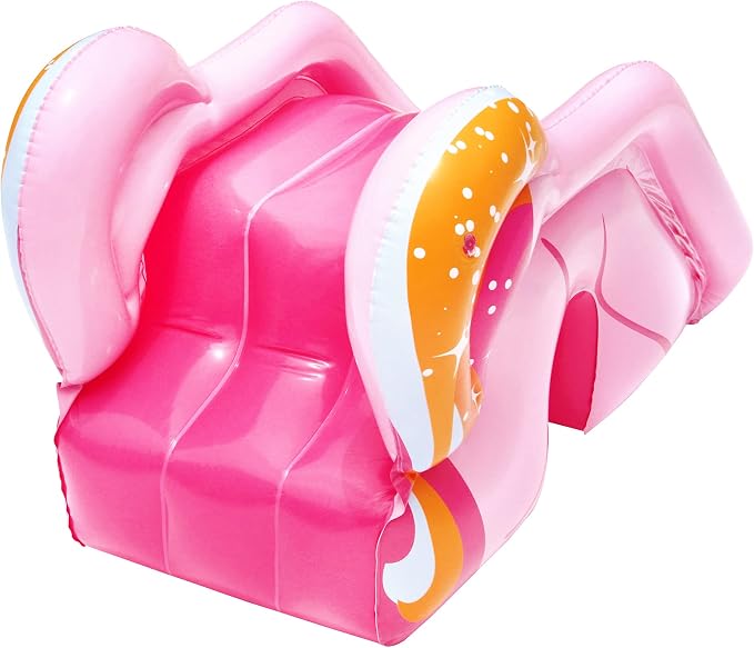 BANZAI Spray 'N Splash Unicorn Pool, Length: 78 in, Width: 60 in, Height: 32 in, Inflatable Outdoor Backyard Water Slide Splash Toy