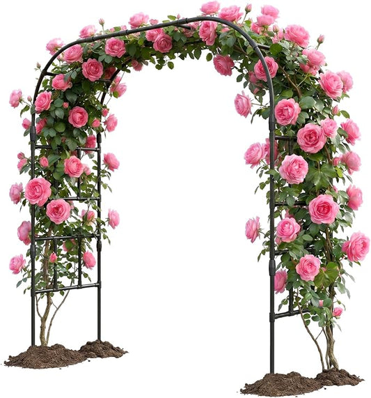 Garden Arch Trellis, 87in H x 16in L Large Garden Arch Arbor Trellis for Climbing Plants Outdoor Plant Support for Cucumber Grape Vine,Tall Metal Gardens Archway for Lawn Party Ceremony