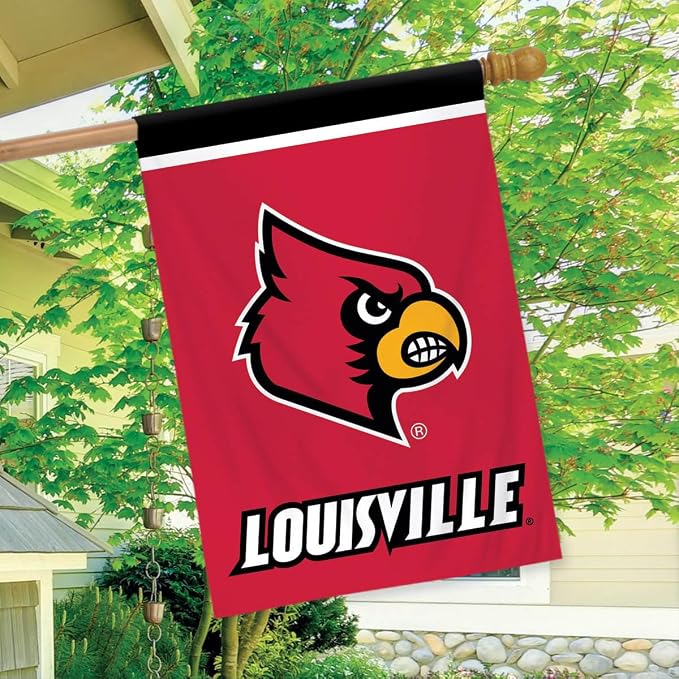 Briarwood Lane House Flag 40x28 For Outdoor Louisville Cardinals NCAA Licensed House Flag