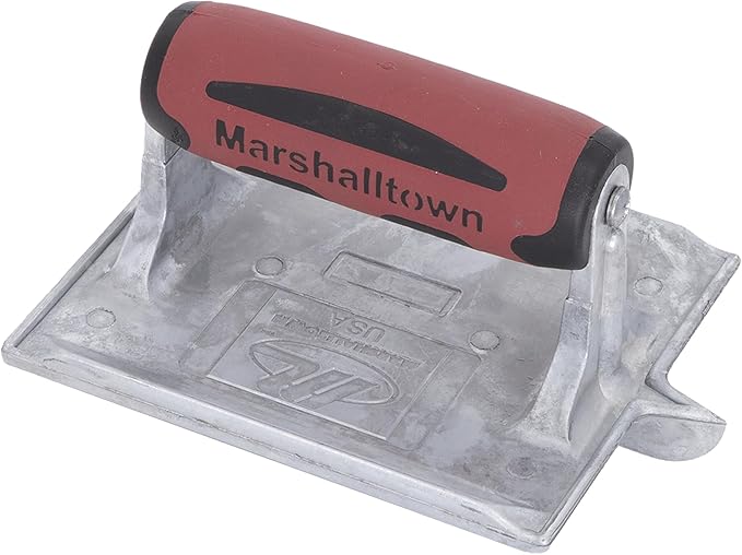 MARSHALLTOWN Heavy-Duty Zinc Concrete Groover, 6 x 4 3/8 inch Blade, DuraSoft Handle, Concrete Tools Assembled in USA, 833D