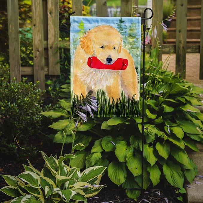 Caroline's Treasures SS8858GF Golden Retriever Garden Flag Mailbox Flag Decorative Yard Flag Banner Outside Patio Artwork Yard Flower Beds, Garden Size, Multicolor