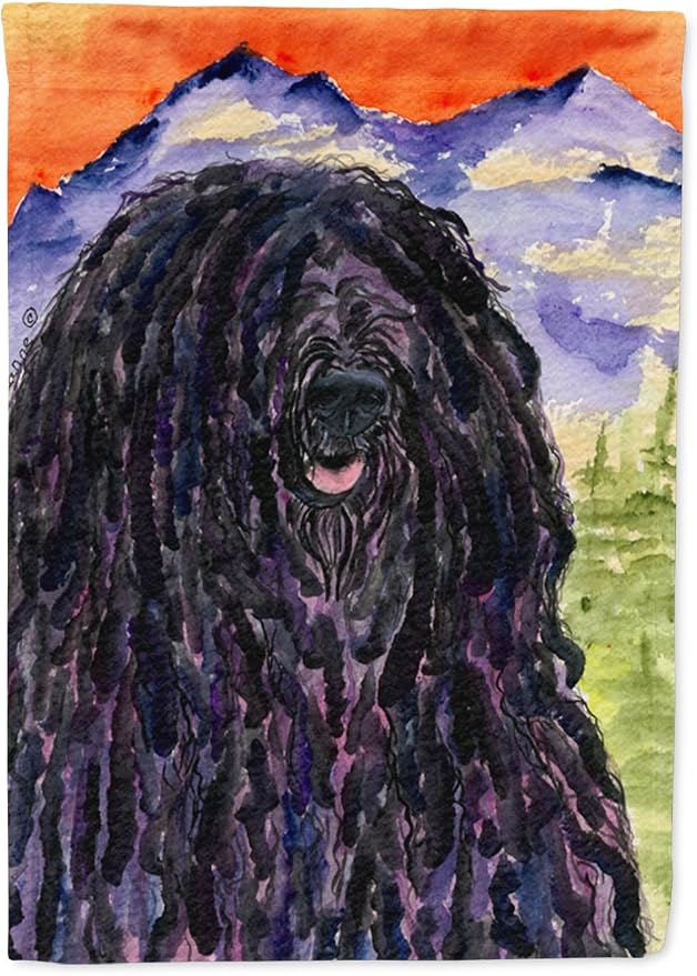 Caroline's Treasures SS8623GF Puli Garden Flag Mailbox Flag Decorative Yard Flag Banner Outside Patio Artwork Yard Flower Beds, Garden Size, Multicolor