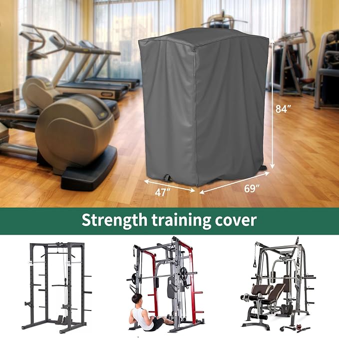 AKEfit Strength Training Cover, Waterproof & Dustproof Gym Rack Cover with Zipper,Fit for Indoor and Outdoor