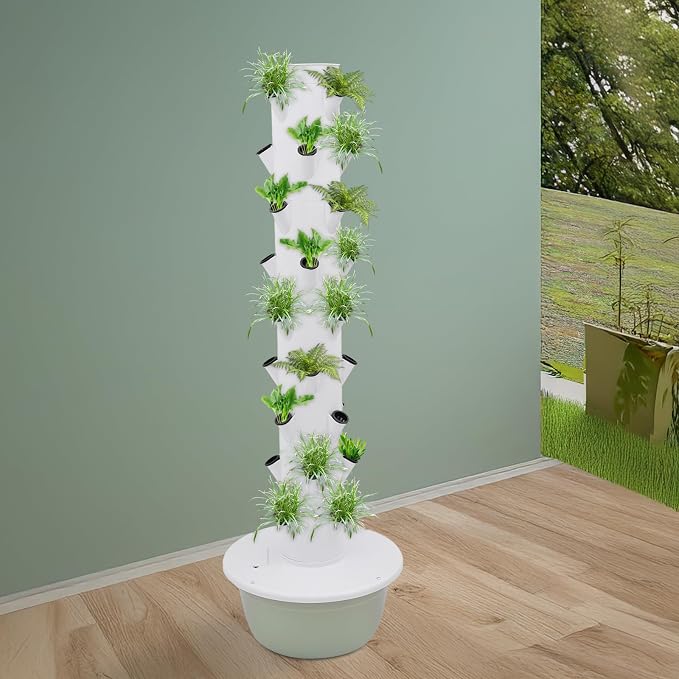 36 Pods Hydroponics Growing System kit, 9-Layer Vertical Hydroponic Tower with Pump & Timer Indoor Gardening System for Vegetables Fruits Herb