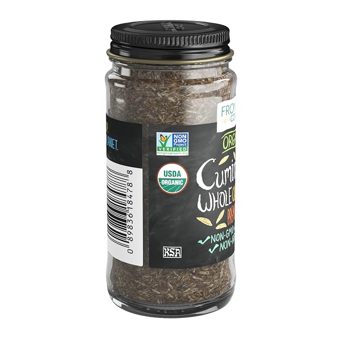 Frontier Co-op Organic Whole Cumin Seed, 1.68 Ounce Bottle, Rich, Warm, Complex Earthy Spice Flavor, Kosher
