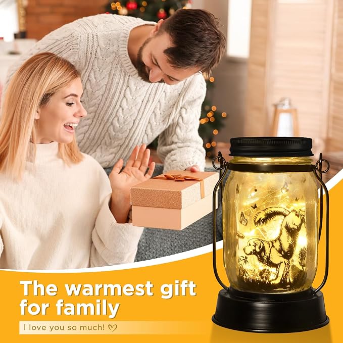 kyoryuger Great Pyrenees Gifts for Women/Men Great Pyrenees Dog Solar Lanterns Mom Birthday Dog Lovers Lantern Pet Loss Pet Memorial Lights Solar Garden Decor Yard, Patio,Backyard,Porch Torches Light