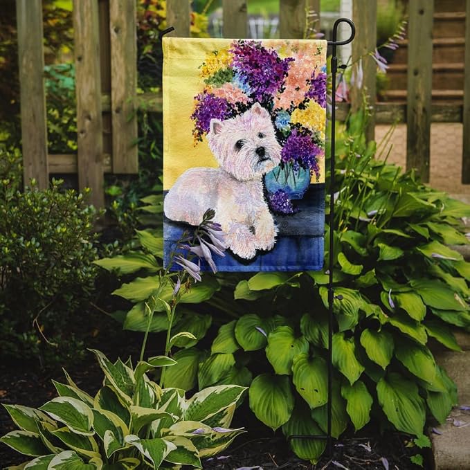 Caroline's Treasures SS8291GF Westie Garden Flag Mailbox Flag Decorative Yard Flag Banner Outside Patio Artwork Yard Flower Beds, Garden Size, Multicolor
