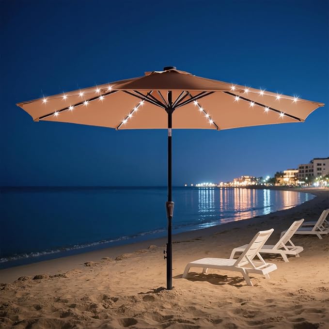 NEWBULIG 10FT Patio Umbrella, Offset Cantilever Outdoor Patio Table Umbrella, UV Protection, Fade Resistant Fabric, Easy Tilt Adjustment for Pool, Deck, Garden, Backyard, Red