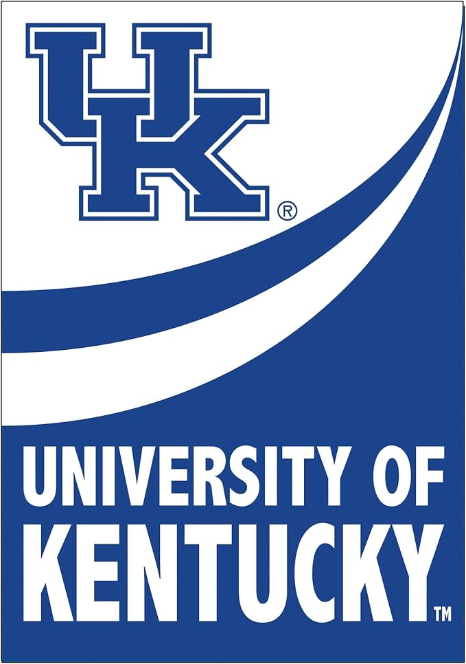 Team Sports America NCAA University of Kentucky House Flag, 28 x 44, Double Sided Garden Flags for Outside, Outdoor College Flags & Banners for Gardens Patio, Indoor Wall Decor Flag for Room