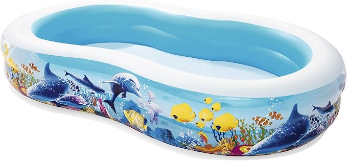 BESTWAY Family Pool Sea Ground, 262 x 157 x 46 cm, Mehrfarbig