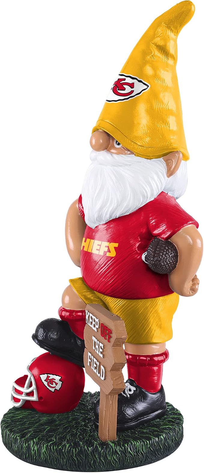 FOCO NFL Unisex-Adult NFL Team Logo Keep Off The Field Garden Statue Outdoor Gnome 8"