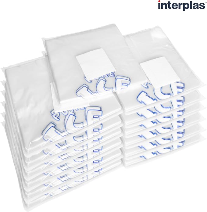 Ice Bags 10 lb with Twist Ties, 1000 Count – Heavy Duty Bulk Plastic Ice Bags for Commercial Use in Convenience Stores, Gas Stations & Restaurants – By Interplas